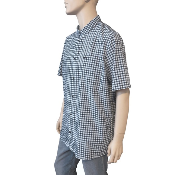 Helly Hansen Fjord Shirt Activity Two Tone Blue Plaid Lightweight Versatile NWOT - Picture 3 of 13